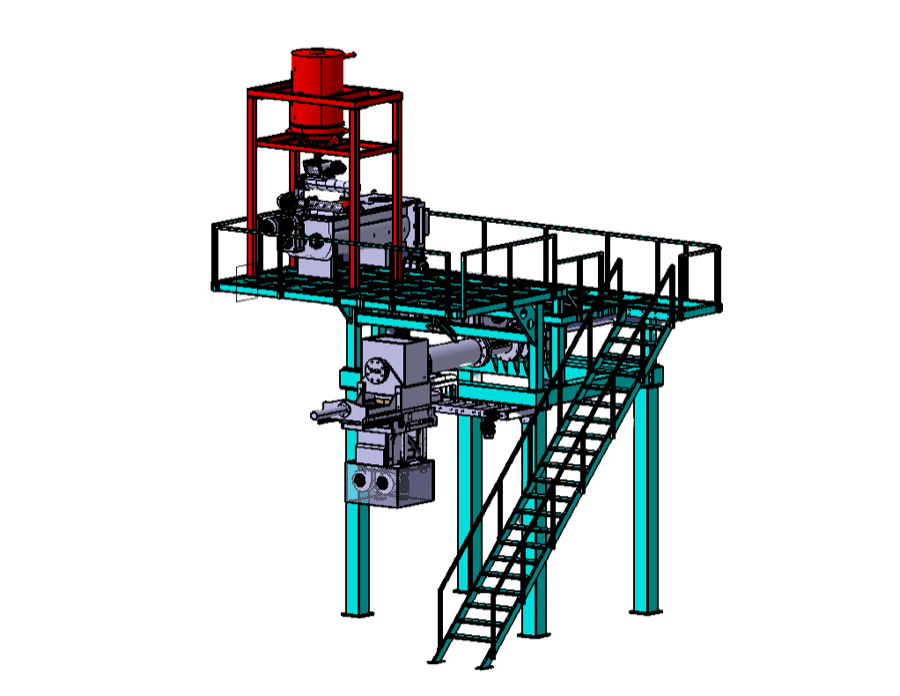Raw Material Feeding — technical drawing