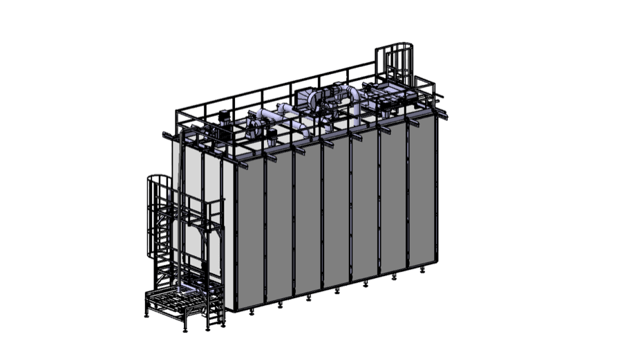 Multi-Tier Dryer — technical drawing